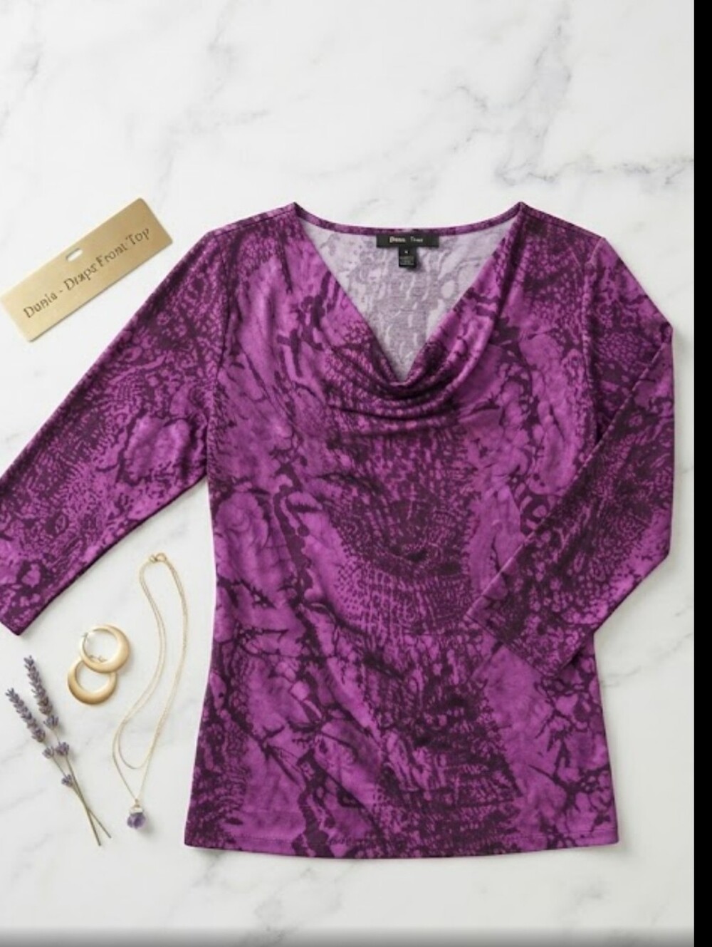 Dunia Drape Front Top